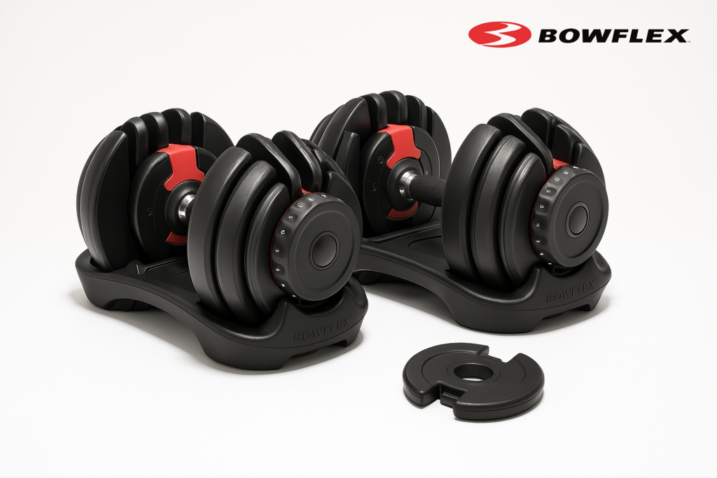 Bowflex SelectTech 552 Adjustable Dumbbells for home gym.